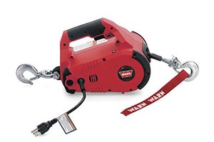 lot 6029 image: WARN 885000 PullzAll Corded 120V AC Portable Electric Winch with Steel Cable 12 Ton (1,000 Lb) Pulling Capacity