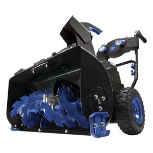 lot 6043 image: Snow Joe ION8024-XR 80V 24 in. Li-Ion 2-Stage 4-Speed Snow Blower w (2) 5.0 Ah Batteries
