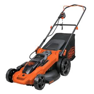 lot 6052 image: Blackdecker 40V Max Lithium 20 3-in-1 Lawn Mower with (2) 2.0 Ah Batteries - Orange