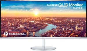 lot 6071 image: SAMSUNG 34 Class Widescreen WQHD PLS Panel (3440 x 1440) Curved Monitor - LC34J791WTNXZA