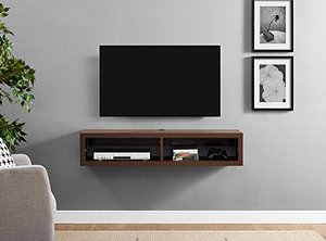 lot 6091 image: Martin Furniture Floating TV Console, 48, Columbian Walnut