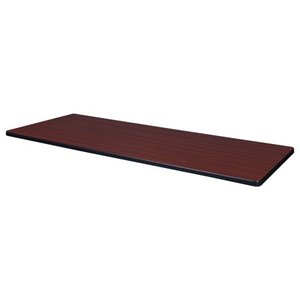 lot 6094 image: 72 x 24 Rectangle Laminate Table Top- Mahogany Mocha Walnut