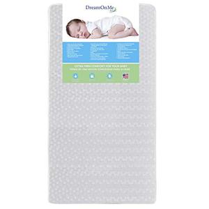 lot 6113 image: Dream On Me, Orthopedic Firm Foam Standard Crib Mattress, White, Full (5E5WL)