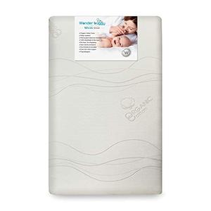 lot 6114 image: Wonder Dream Mini Crib Mattress 5 Dual Firmness, Organic Cotton, 100% Breathable, Non Toxic, Water Repellent, Hypoallergenic