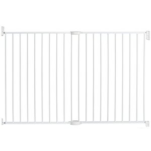 lot 6115 image: Munchkin Extending Metal Gate Tall & Wide Baby Gate, White