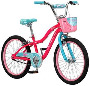 lot 6140 image: Schwinn Elm Girls Bike for Toddlers and Kids, 20-Inch Wheels, Pink
