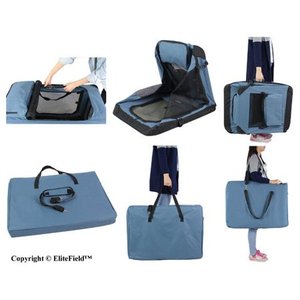 lot 6147 image: EliteField 3-Door Folding Soft Dog Crate