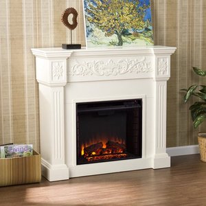 lot 6158 image: SEI Calvert Gel Fuel Fireplace, Ivory