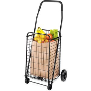 lot 6205 image: Whitmor Rolling Steel Utility Cart, Black