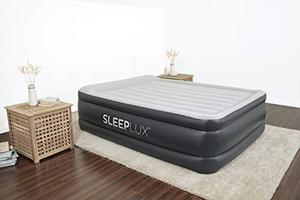 lot 6258 image: SleepLux Queen Air Mattress with Built-in AC Pump  22 Raised Inflatable Airbed  Includes Built-in Pillow and USB Charge Port  Best Back and Shoulder Support  Durable Tritech Material