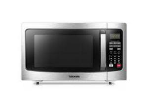 lot 6068 image: Toshiba Microwave Oven With Smart Sensor Easy Clean 1.2 Cu.ft Stainless Steel