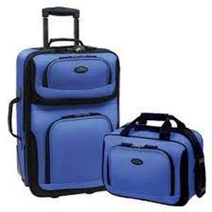 lot 6257 image: Rio Expandable Rolling Carry-on Luggage Blue