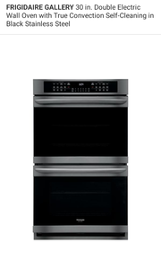 lot 3 image: Electric Wall Oven with True Convection Self-Cleaning in Black Stainless Steel
