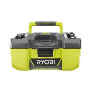 lot 7 image: ryobi 18-volt one 3 gal project wetdry vacuum and blower with accessory storage (tool-only)