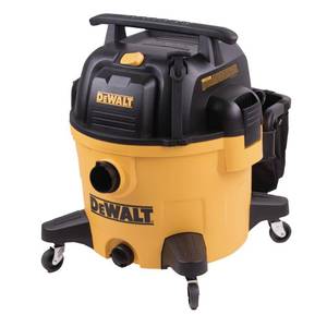 lot 16 image: DEWALT 9 Gal. 5 Peak HP WetDry Vacuum, Yellows  Golds