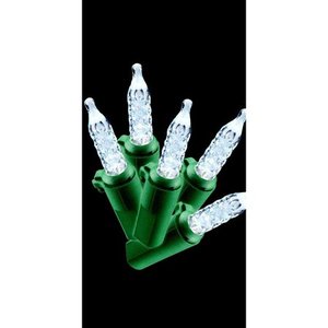 lot 25 image: Home Accents Holiday 67.6 ft. 200-Light LED Cool White Faceted Lights TY-200SM-W