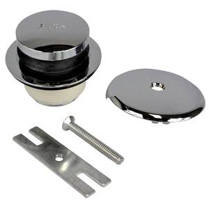 lot 36 image: Danco 88981A Overflow Plate and Shoe Assembly for Lavatory Drain, Chrome