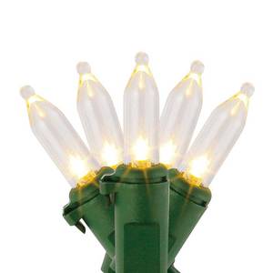 lot 38 image: Home Accents Holiday 29.5 ft. 100-Light LED Mini Warm White String Light with Green Wire