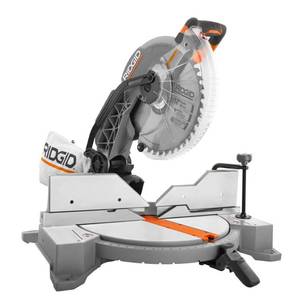 lot 114 image: RIDGID 15 Amp Corded 12 in. Dual Bevel Miter Saw with LED