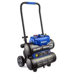 lot 120 image: Kobalt Quiet Tech 4.3-Gallon Portable Electric Twin Stack Quiet Air Compressor