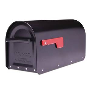 lot 150 image: Sequoia Post Mount Mailbox Black
