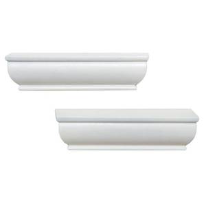 lot 157 image: Home Decorators Collection 2-Shelf 8 in. L x 4 in. W Profile White Ledge