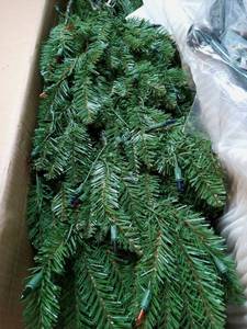 lot 166 image: 7 Kingswood Fir Pencil Tree with Multicolor Lights