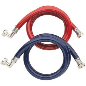lot 205 image: Homewerks - 6 Washing Machine Supply Hose - RedBlue