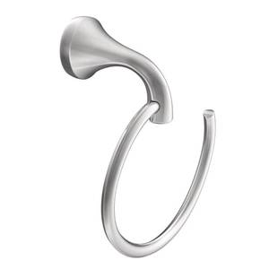 lot 214 image: Moen YB2886CH Eva Towel Ring, Chrome