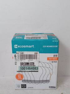 lot 221 image: Incandescent Light Bulbs 60 Watt A19 E26 Base - 16 Bulbs