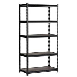 lot 239 image: Edsal D Steel Commercial Shelving Unit UR-185WGB, Color Black, 36W x 72H x 18