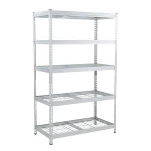 lot 240 image: Husky Silver 5-Tier Riveted Steel Garage Storage Shelving Unit (48 in. W x 78 in. H x 24 in. D), gavanised