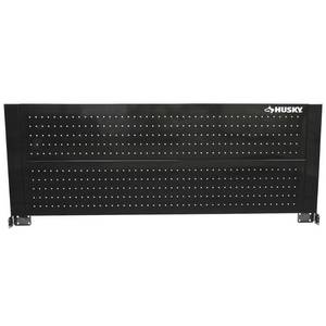 lot 242 image: Husky 52 in. Pegboard Back Wall for Tool Cabinet, Black