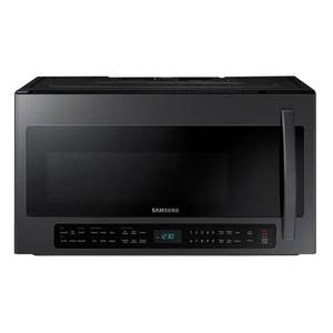 lot 249 image: Samsung - 2.1 Cu. Ft. Over-the-Range Fingerprint Resistant Microwave with Sensor Cooking -Black Stainless Steel - Fingerprint Resistant Black Stainless Steel