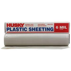 lot 266 image: Husky 20 X 50 6 ML Clear Polyethylene Plastic Sheeting