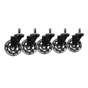 lot 271 image: Slipstick 3 Floor Protecting Rollerblade Office Chair Wheels 716 Stem, Black, Set of 5