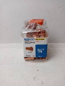 lot 274 image: Nibco Mpp603hd34 34 In. Copper Cxf Adapter (25-jar)