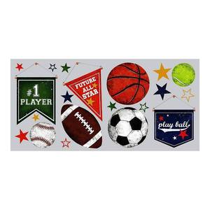 lot 290 image: Sports Balls Peel And Stick Wall Decals