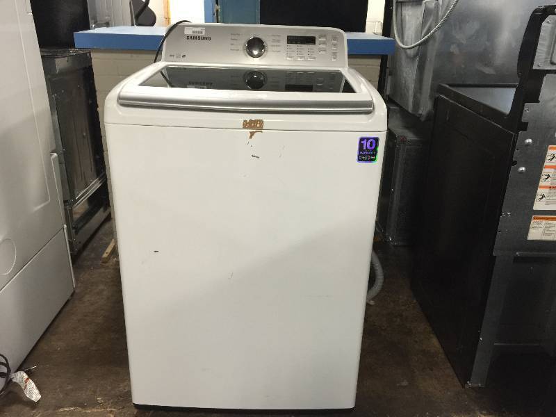 lot 419 image: Samsung 4.2 cu. ft. High-Efficiency Top-Load Washer - White
