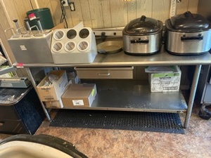 lot 3993 image: Stainless Steel Prep Table