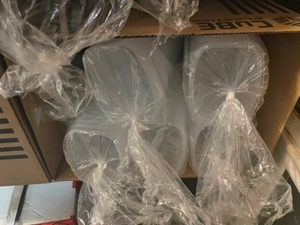 lot 5957 image: Lot Of Food Containers And Lids, Ribbon Cassettes And Paper Food Trays
