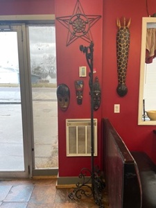 lot 5980 image: Coat Rack With Wall Art