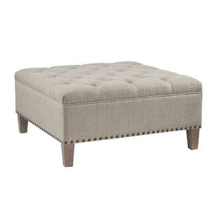 lot 18709 image: Madison Park Alice Tufted Square Cocktail Ottoman- Retail$290.99