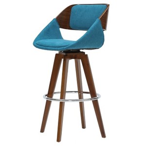 lot 18713 image: Cyprus Fabric Bar Stool Santorini Teal Green