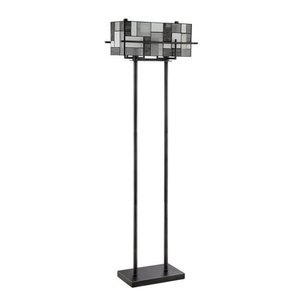 lot 18719 image: Lite Source C61397 Collins 2 Light 65-12 Tall Buffet Floor Lamp - Aged Gunmetal