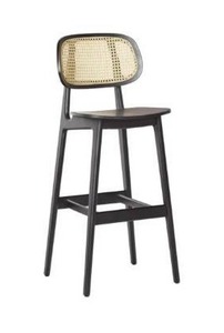 lot 18732 image: Brazil Barstool with Cane Back- Retail$285.49