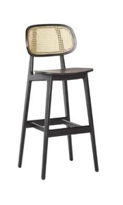 lot 18733 image: Brazil Barstool with Cane Back- Retail$285.49