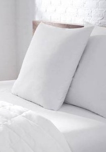 lot 18743 image: (1)EnviroLoft Euro Square Extra Firm Hypoallergenic Pillow - White