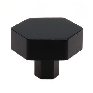lot 18748 image: (Lot of 15)GlideRite 1-12 Solid Hexagon Matte Black Cabinet Knob