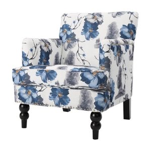 lot 18752 image: Boaz Floral Fabric Club Chair by Christopher Knight Home - Retail$277.00